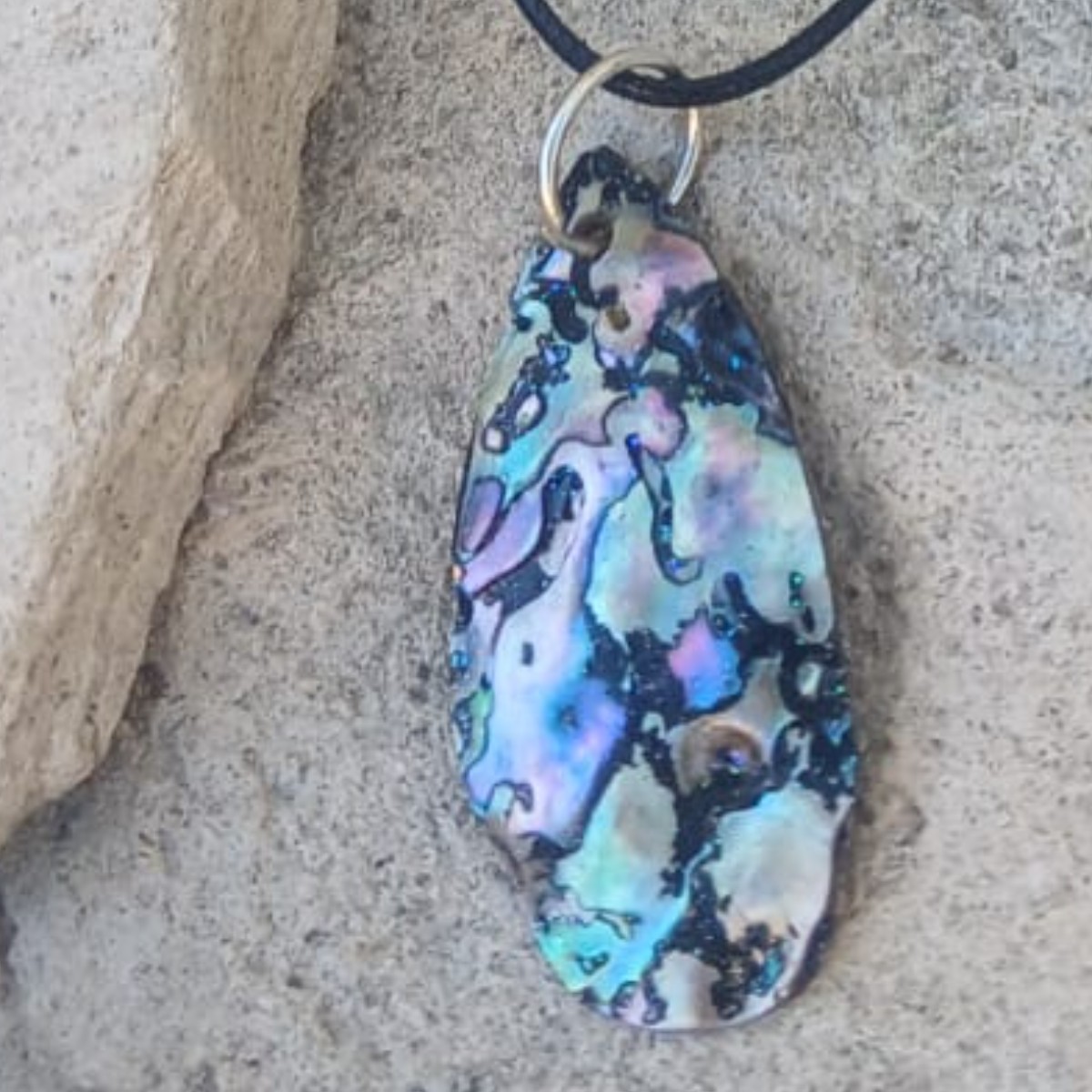 Ocean Mosaic Pendant & Cord image 2