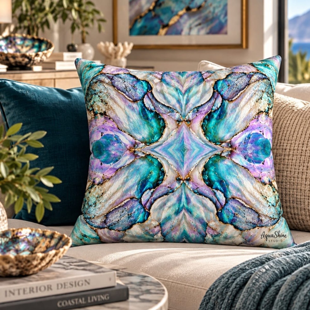 Iridescent Symmetry 45cm x 45cm Scatter Cushion