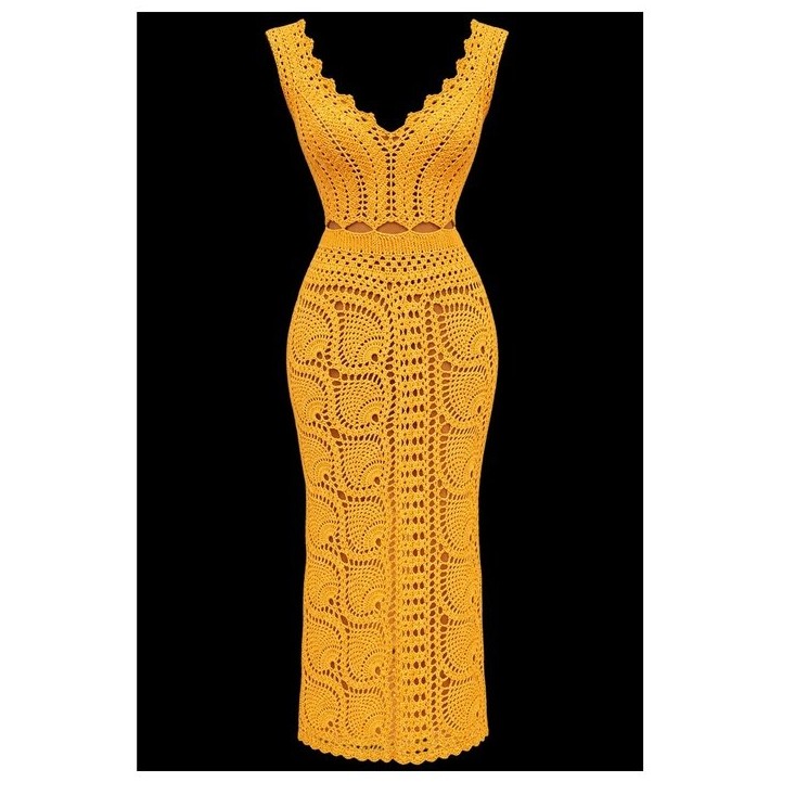 Sunlit Elegance Crochet Dress image 2