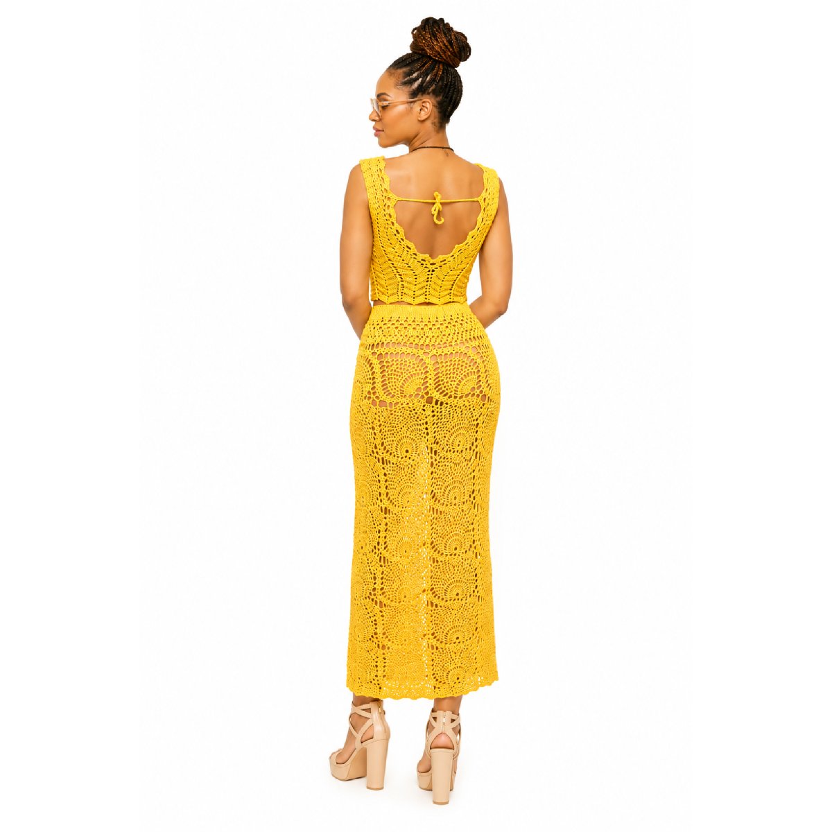 Sunlit Elegance Crochet Dress image 4