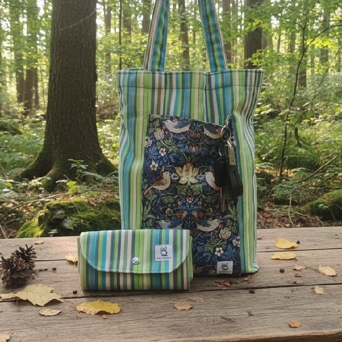 Handmade Wallet Shopper Set