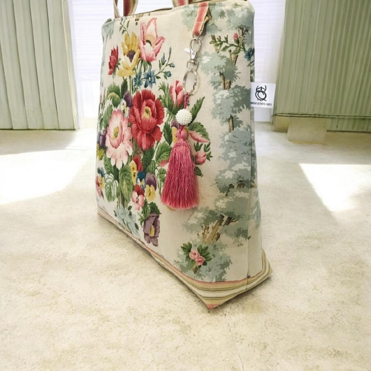Handmade Vintage Tote Bag image 3