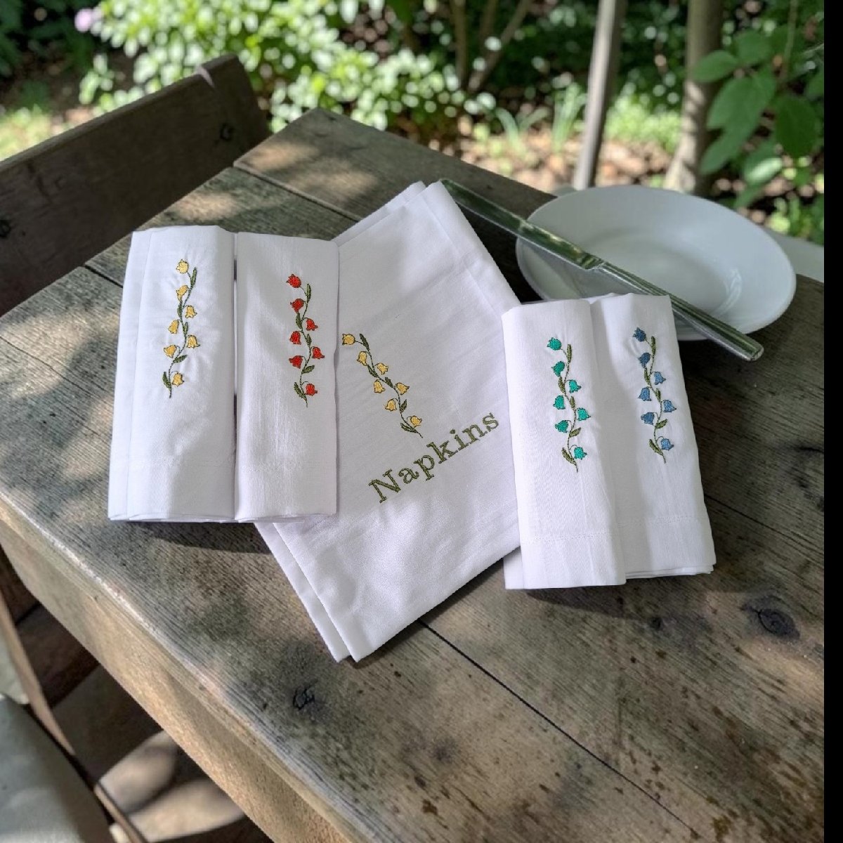 Blue Bell Embroidered Table Napkins image 3