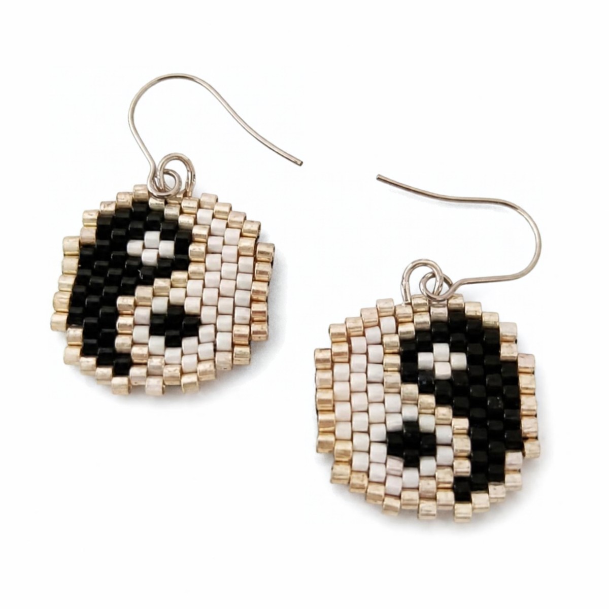 Yin Yang Beadwoven Earrings image 2