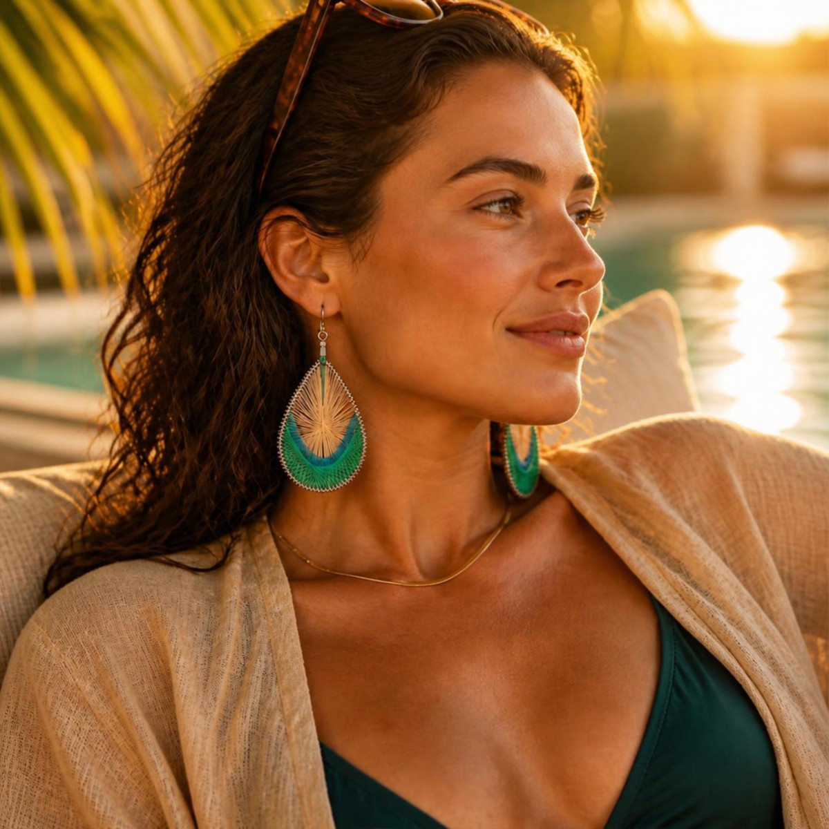 Ombre Tear Drop Earrings