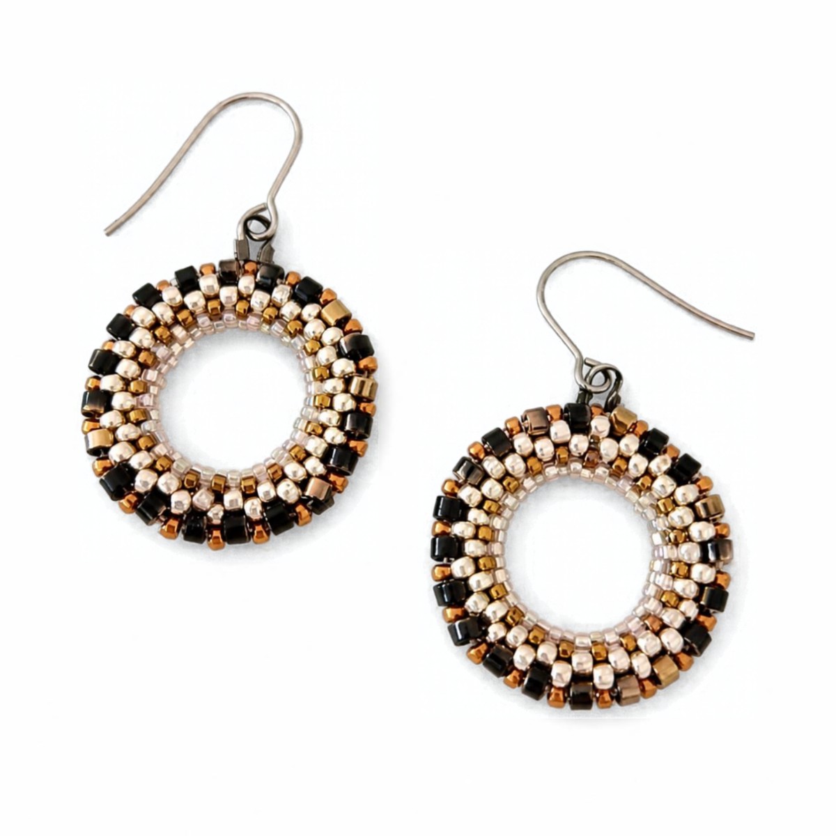 Donut Beadwoven Earrings image 2