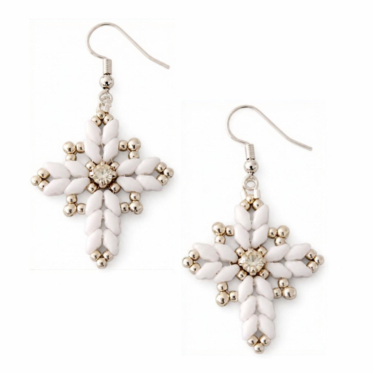 Cross Beadwoven Earrings image 2