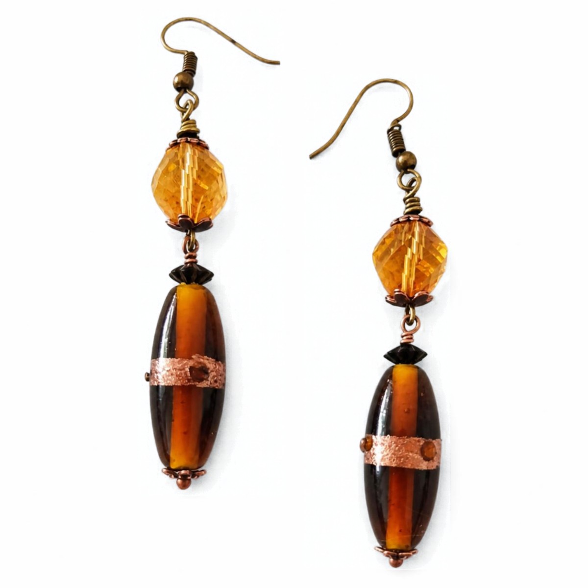 Lampwork Oval Drop Earrings image 2