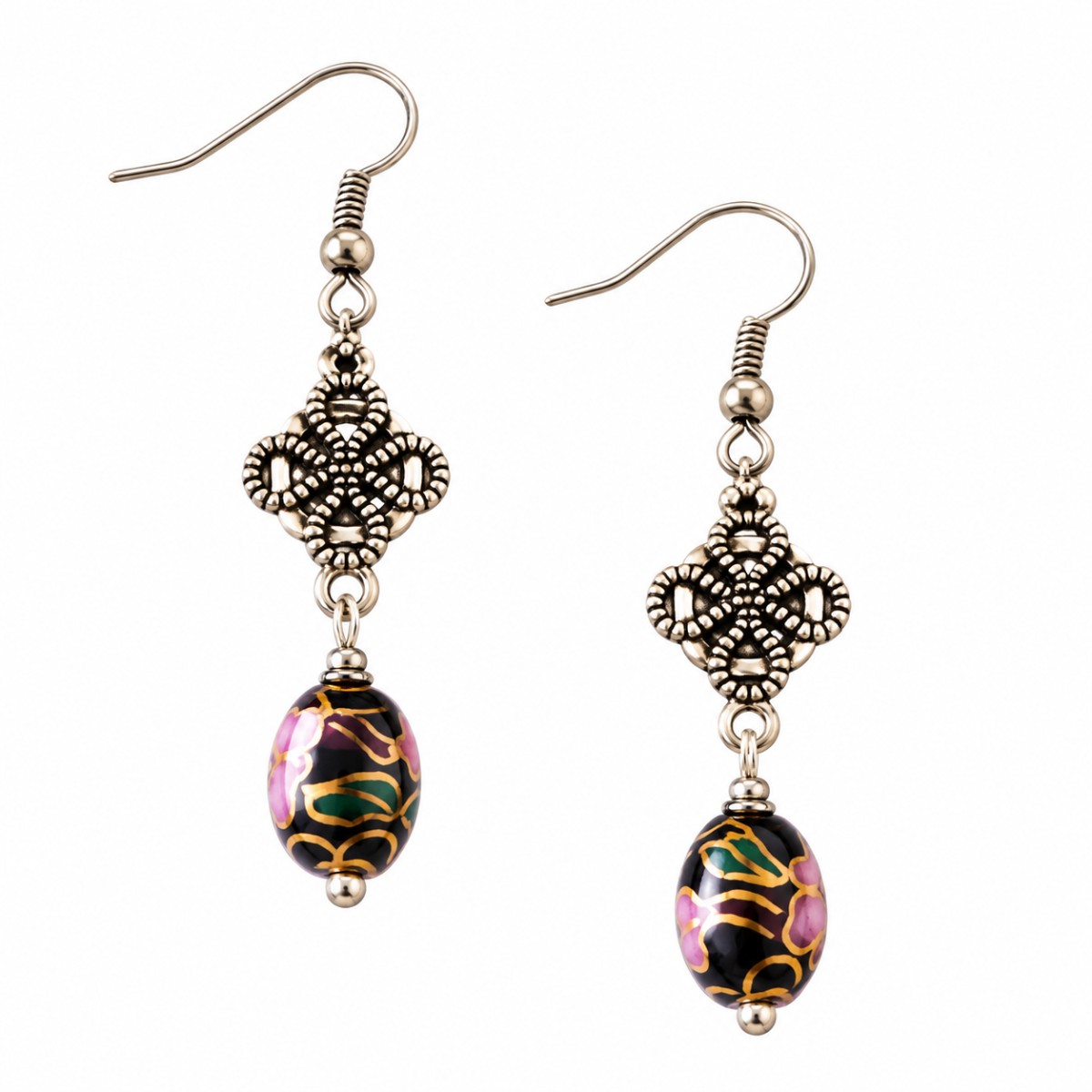 Cloisonne Drop Earrings image 2