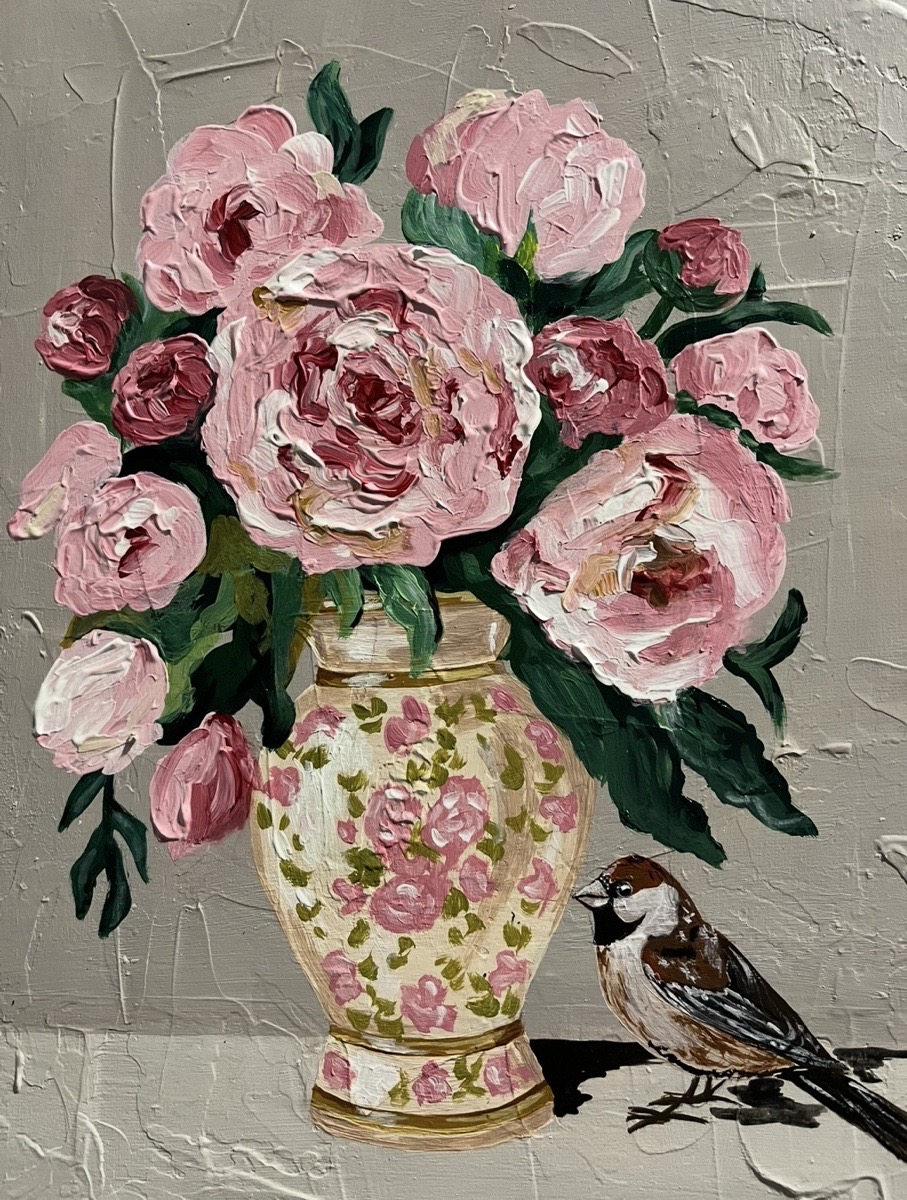 “Pink Blooms” Original painting