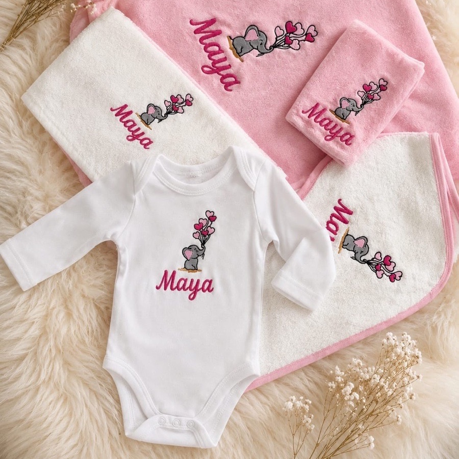 Personalised Baby Girl Set - 4 Piece