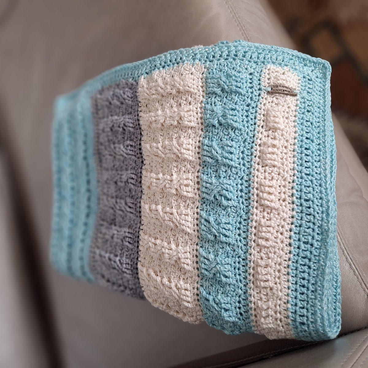 SALE! Crochet Blanket In Bamboo/cotton. image 4