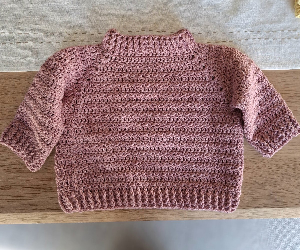 Baby Sweater -Dusty Pink image 3