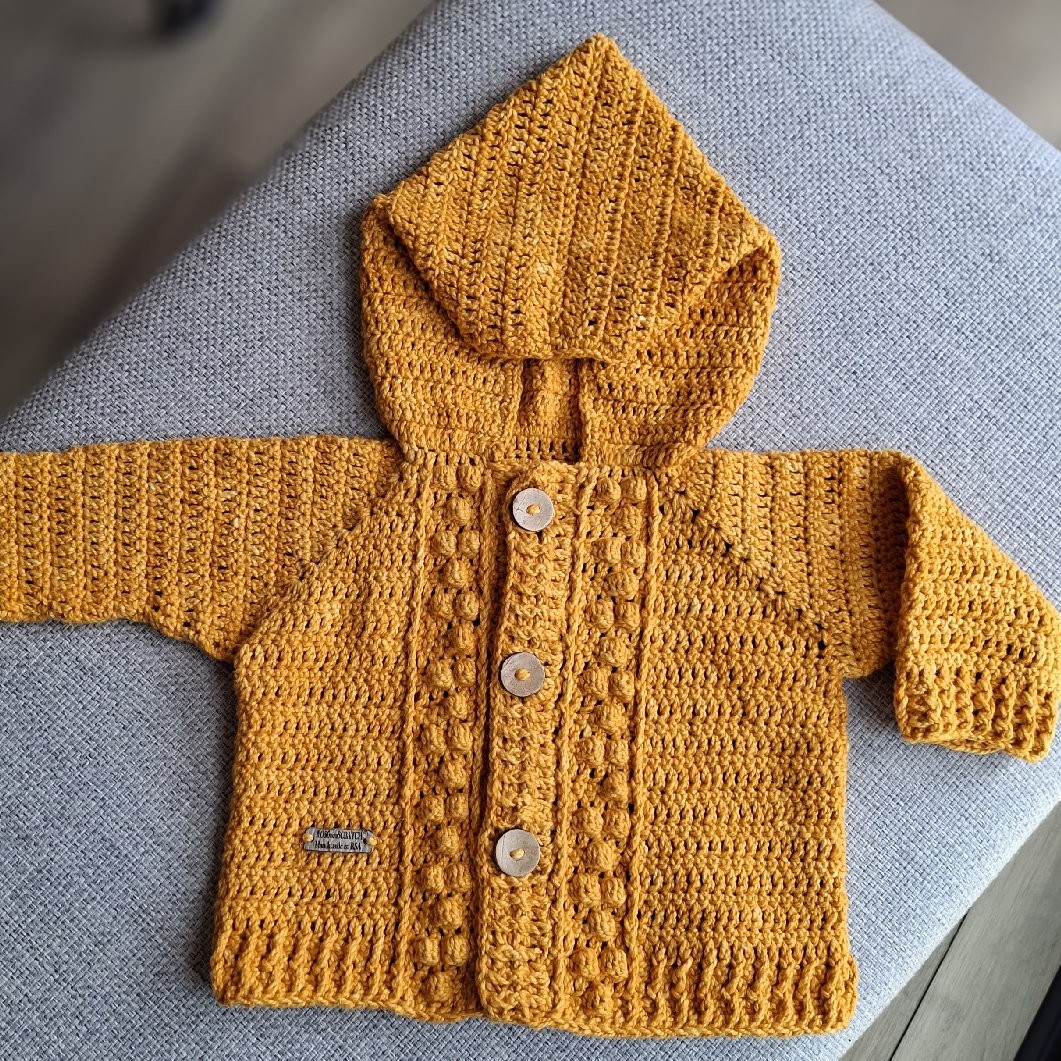 Mustard Baby Cardigan Hoodie