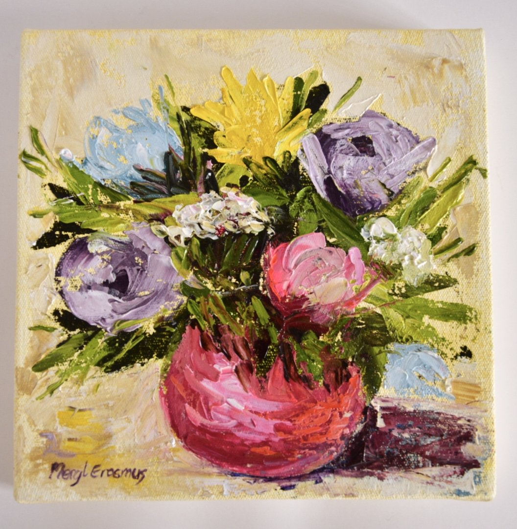 Bowl Of flowers Pink