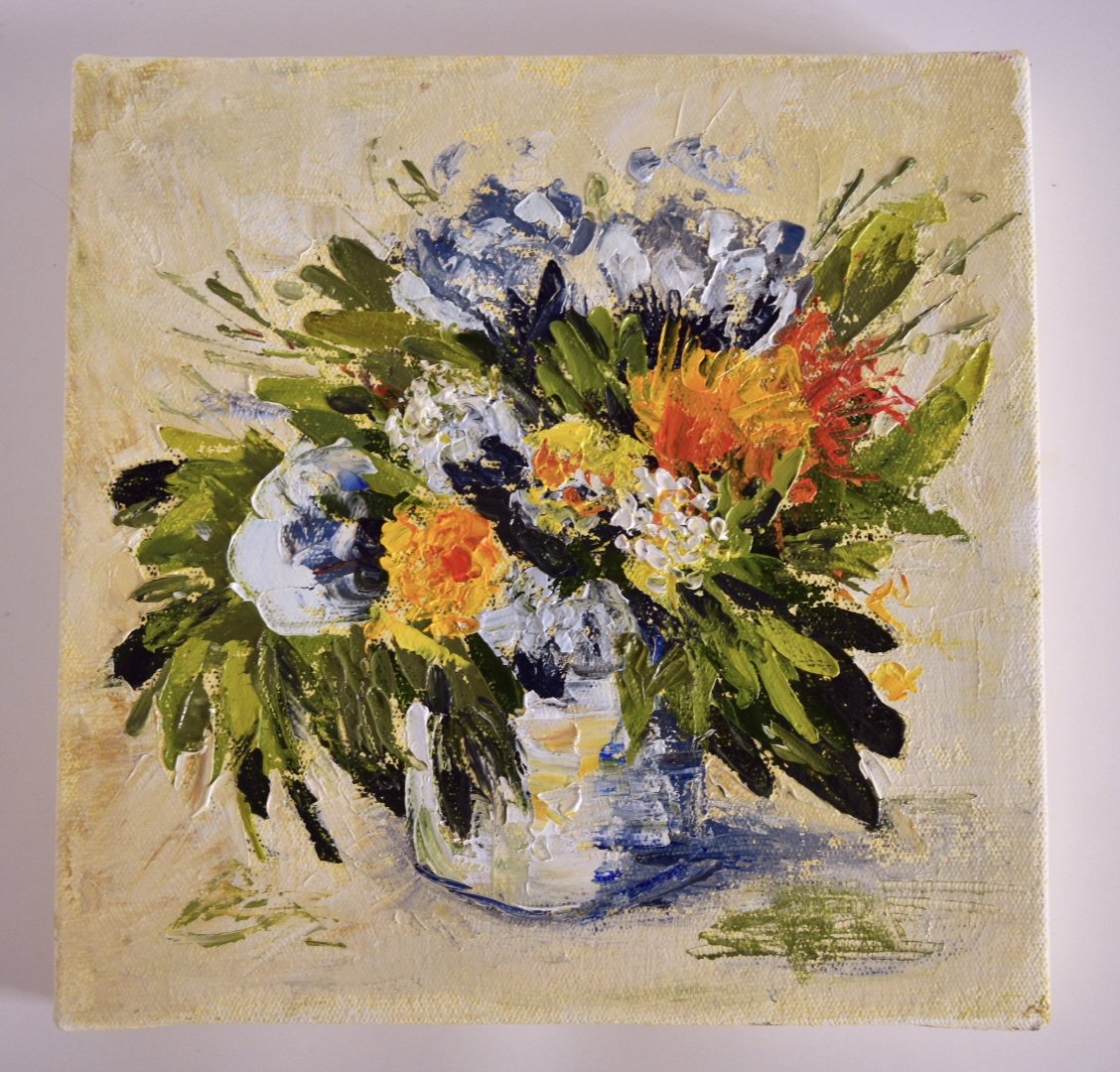 Pot Of Flowers Blue