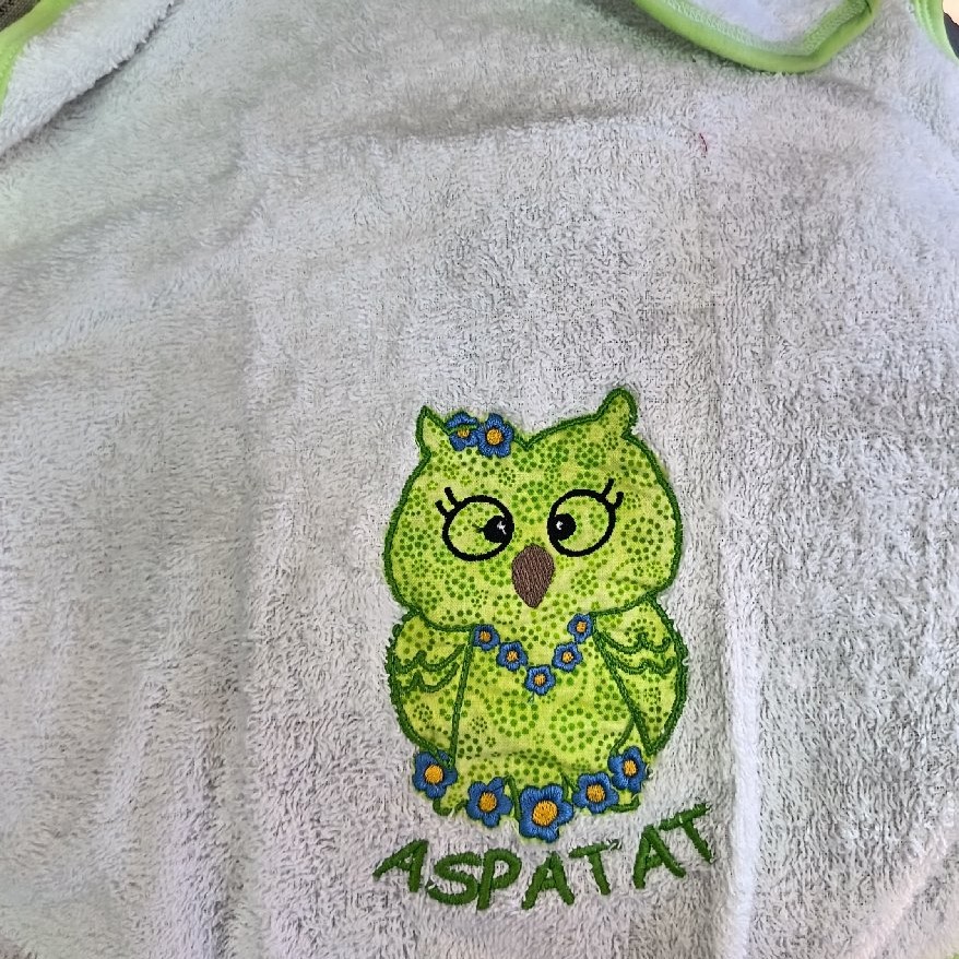 Applique Owl Burper