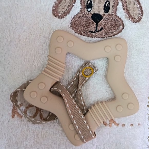 Doggy Burp Cloth With Teether