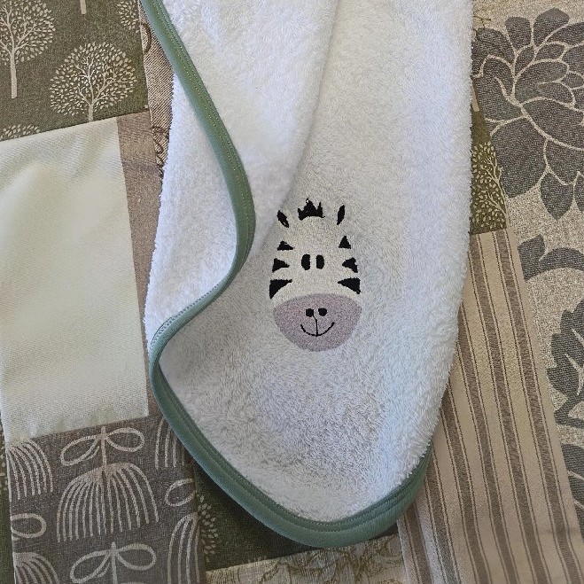 Zebra Burp Cloth Full Size image 2