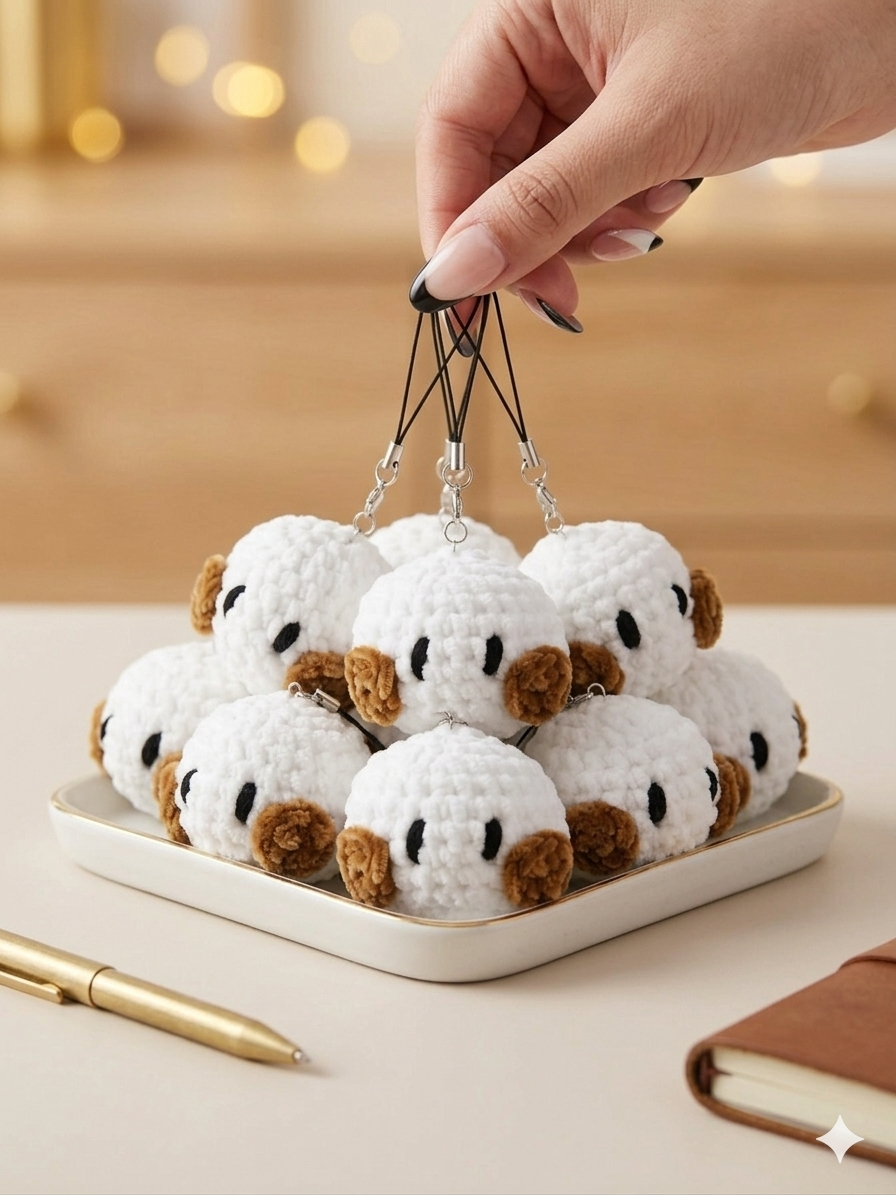 Mini Marshmallow Keychains image 2