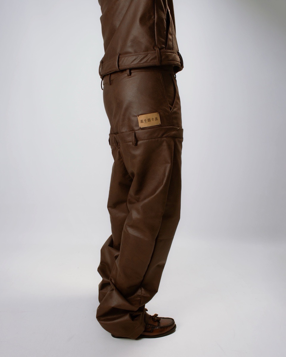 Buffalo Leather Double Waist Pants image 3