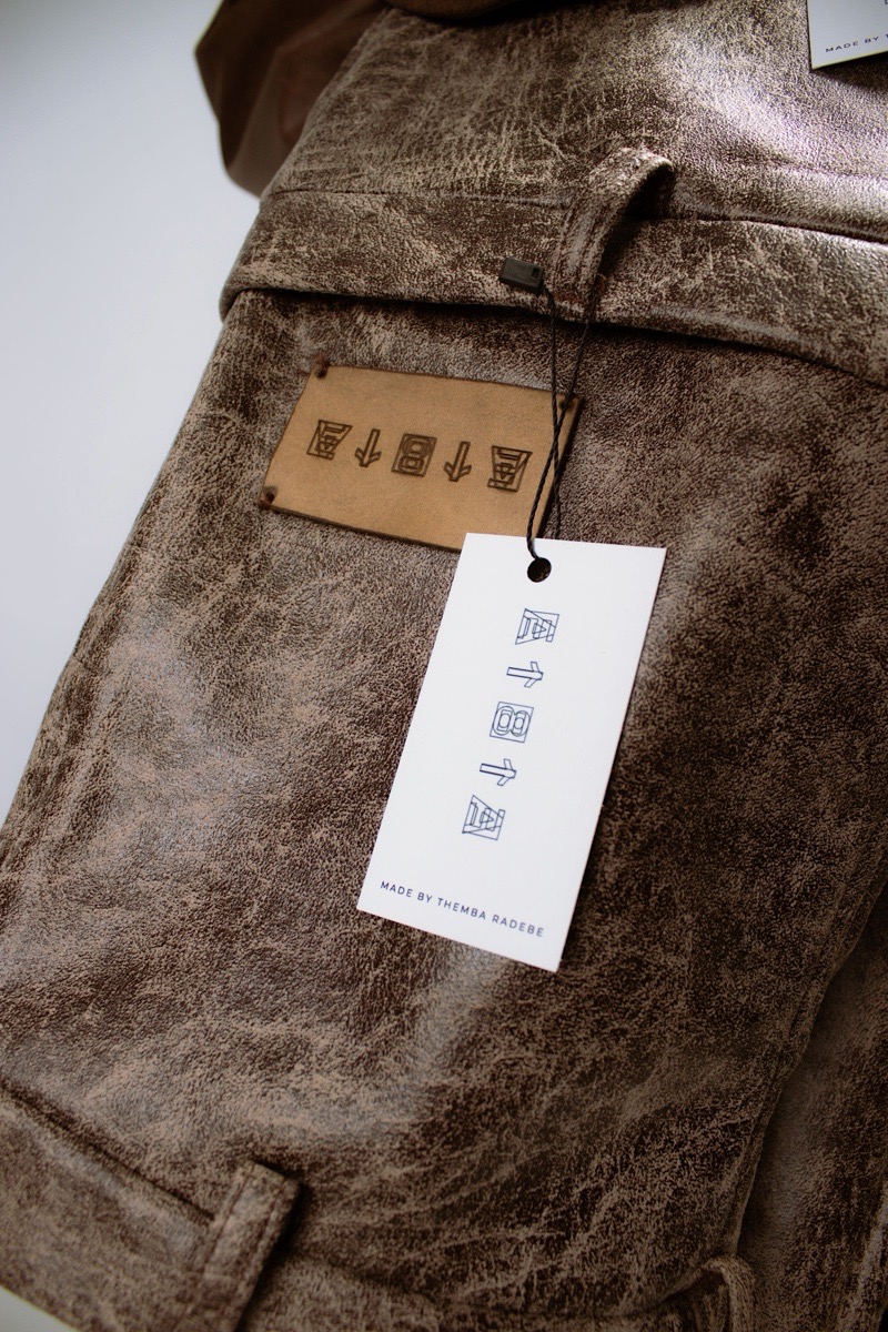 Double Waist Buffalo Leather Pants