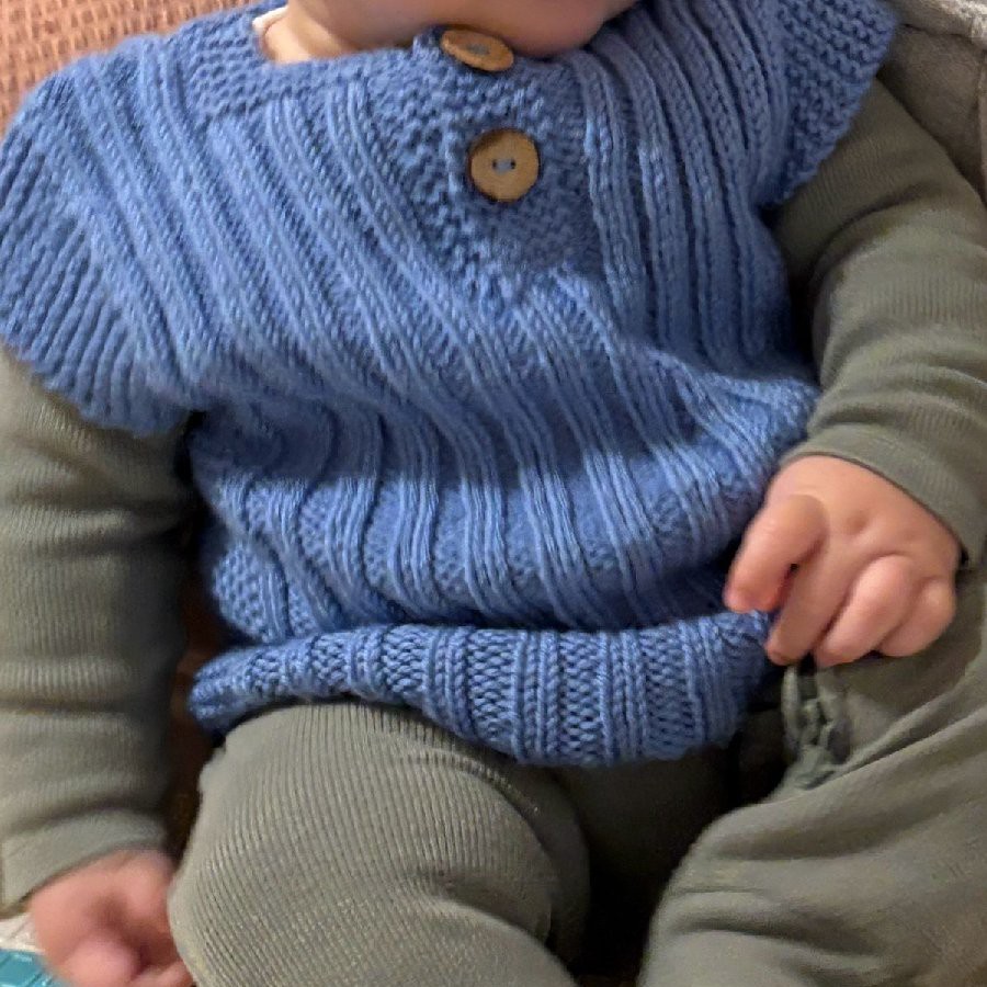 Hand-knitted Merino Vest