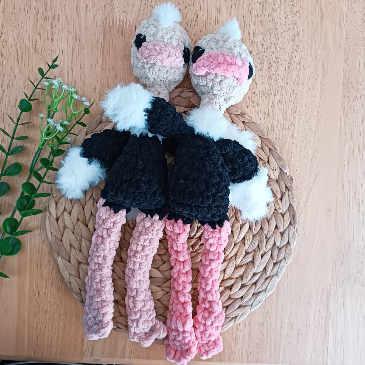 Snuggler- Plushie Ostrich