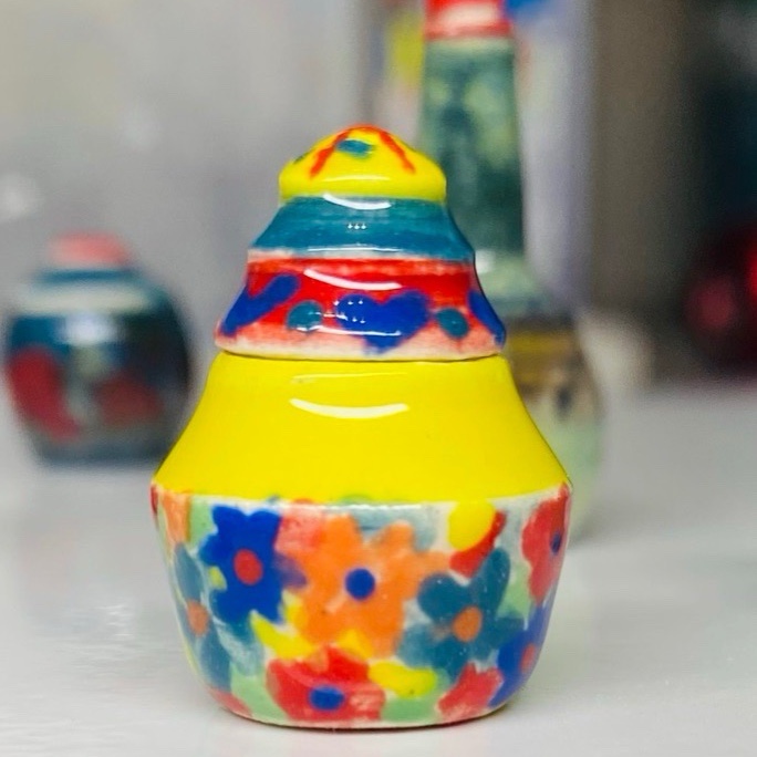 Miniature Jar. Summer Flowers.