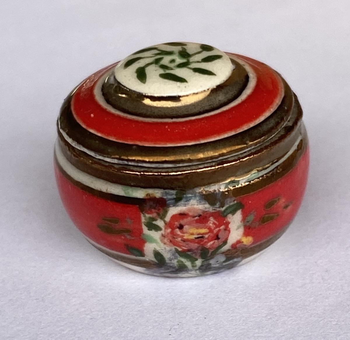 Exquisite Miniature Bowl With Bronze Lustre