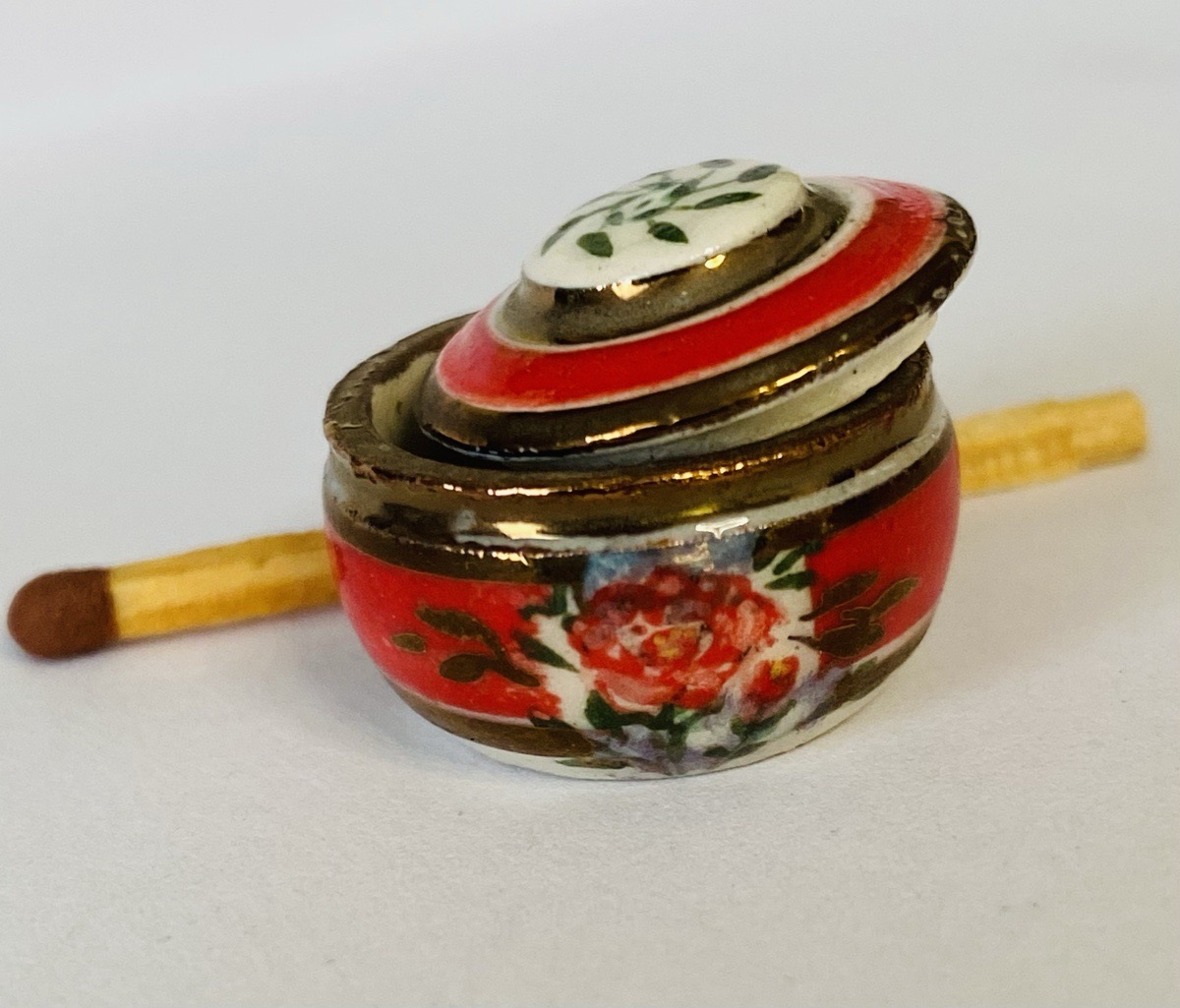 Exquisite Miniature Bowl With Bronze Lustre image 3