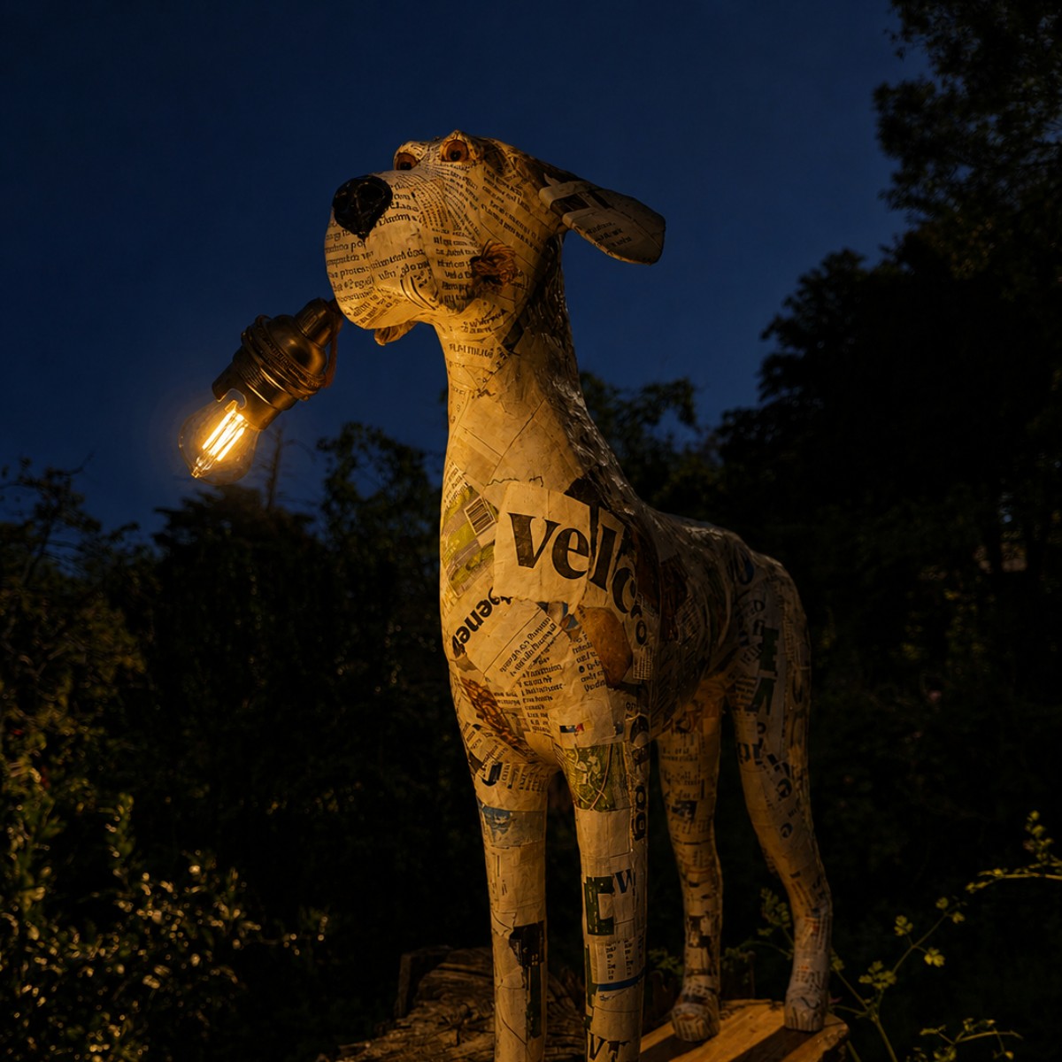 Bheka:  Great Dane lamp - Newspaper headline variation image 4