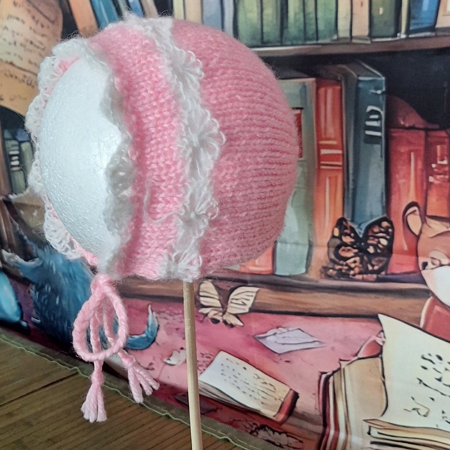 Lace Insert Baby Bonnet