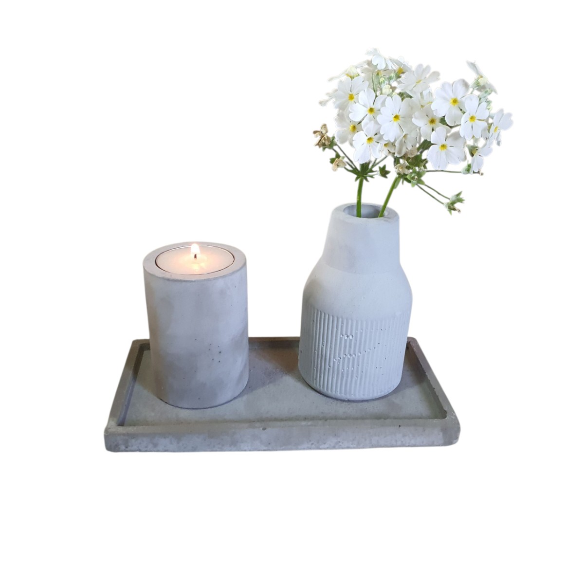 Flower Vase and Tealight Candle Holder on Tray image 3