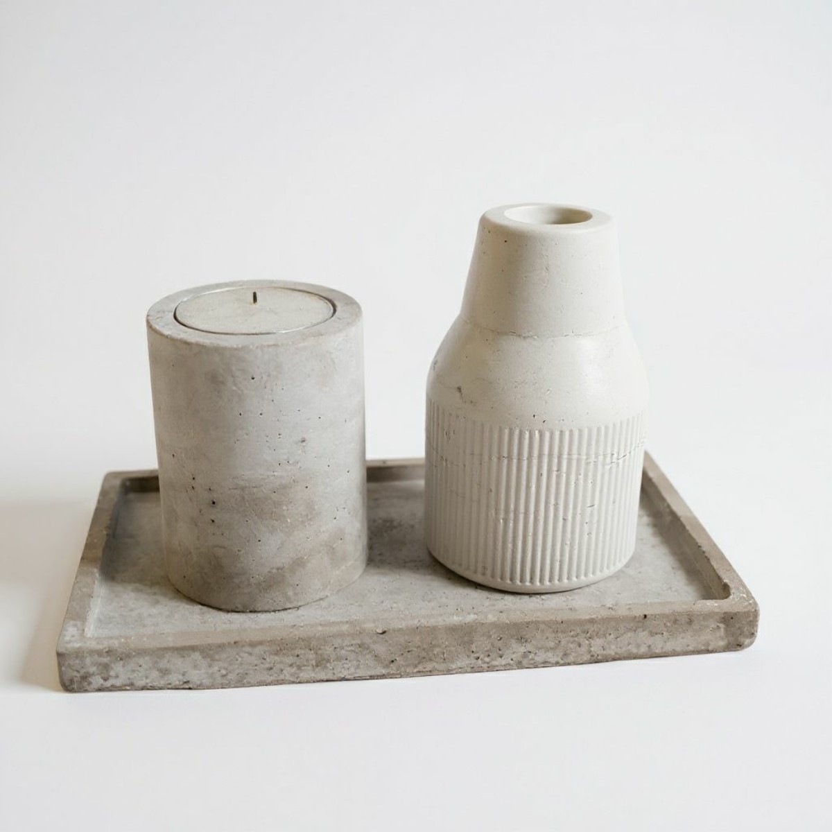Flower Vase and Tealight Candle Holder on Tray image 2